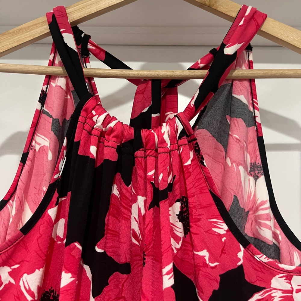 Trina Trina Turk Floral Halter Tie Neck Dress - Size M NWT - Picture 3 of 6